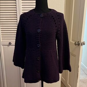 Sundance Deep Purple Knit Cardigan